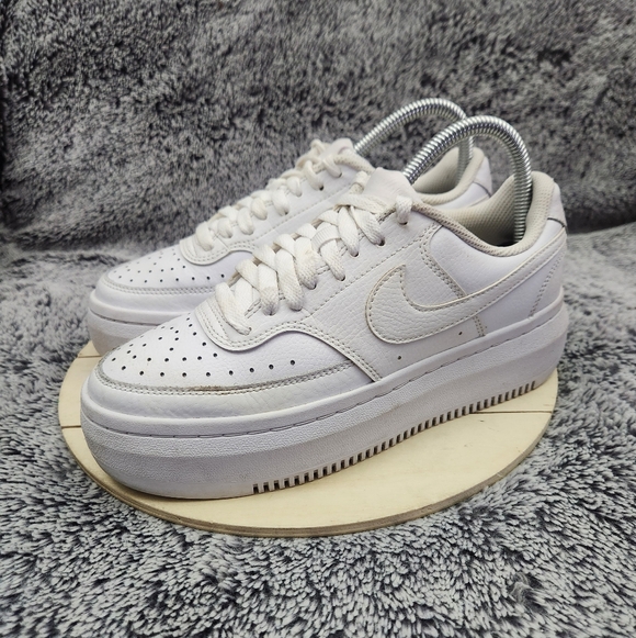 Nike Court Vision Alta Triple White Shoes Women's Size 7.5 - Picture 4 of 9